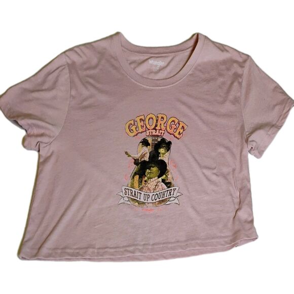 Wrangler Women's Pink George Strait Collection Crop Top, Size M NWT - Picture 1 of 7
